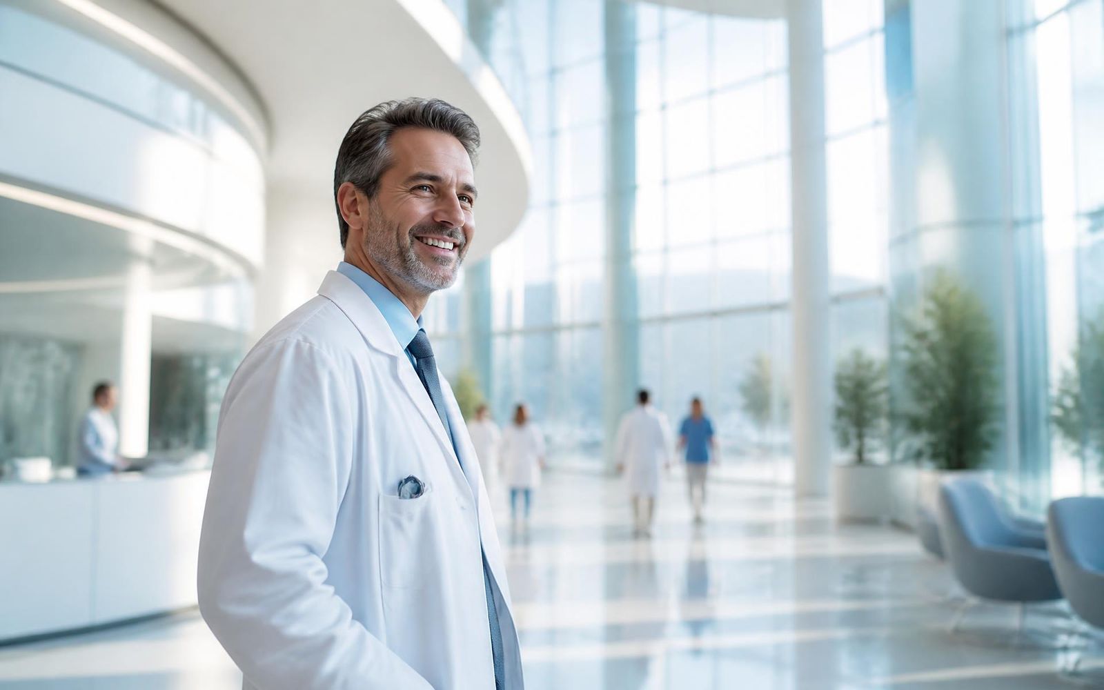 Bright modern Zodic Healthcare hospital atrium